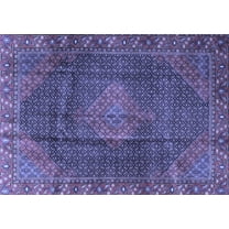 Ahgly Company Indoor Rectangle Persian Blue Traditional Area Rugs, 5' x 7'