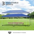 thumbnail image 3 of Blue 10x20 pop - up canopy tent, no side walls, 3 adjustable heights, 6 sandbags, 3 of 8