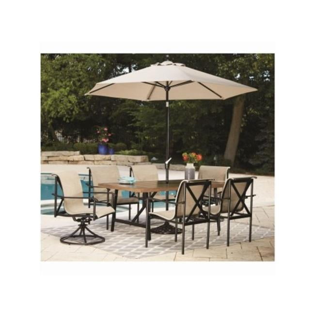 Patio Master 40 x 70 in. 2Tone Aluminum Eastport Slat Top Patio Dining