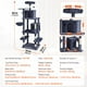 thumbnail image 4 of Arañador de sisal Cat Tree VEVOR de 68.5 pulgadas con 2 condominios para gatos, 4 of 9
