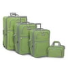 Traveler's Choice 4-Piece Luggage Set, Olive Green