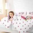 thumbnail image 5 of Manfei Bowknot Kitten Twin Bedding, Cartoon Blossoms Flower Bedding Comforter Set, Pink, Pink Reversible, 7 Pieces, 5 of 6