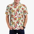 thumbnail image 3 of Rocae Pineapple Flower for Men's Short Sleeve Polo Shirt, Quick Drying Performance Moisture Wicking Sports Men's Golf Shirt Small, 3 of 9