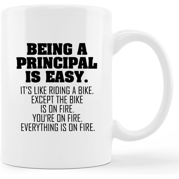 Principal Gifts Coffee Mug, Principal Appreciation Gifts, Best Principal Gifts, Gifts for School Principal, Being a Principal is Easy 11 oz. Ceramic Coffee Mug
