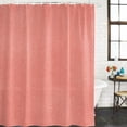thumbnail image 2 of Coral Pink Bathroom Shower Curtains with 12 Hooks Polyester Waterproof Shower Curtain for Stalls and Bathtubs Solid Color Modern Minimalist Art Decorative Bathroom Privacy Curtain 66x72 Inches, 2 of 9