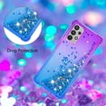 thumbnail image 5 of case for Samsung Galaxy A32 4G（Not 5G） Women Case,Creativity Clear Gradient Quicksand Glitter Flowing Liquid Floating TPU Case Bling Diamond Sparkle Cover for Samsung Galaxy A32 4G JB Purple Navy, 5 of 14