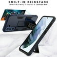 thumbnail image 5 of CoverON For Samsung Galaxy S21 FE Phone Case, KickStand Ring Loop Holder Rugged Cover Magnetic Slide Stand, Navy Blue, 5 of 9