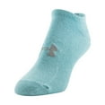 thumbnail image 2 of Under Armour Women's UA Training Cotton Blend No Show Socks, 6 Pairs (Turquoise Assorted), 2 of 4