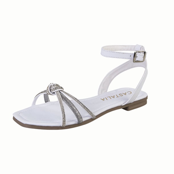 Huarache de Piso Para Mujer CASTALIA 220-73 Ice con Pedreria CASTALIA 220-73