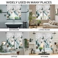 thumbnail image 3 of Teal Tulip Butterfly Swag Valances for Windows, Kitchen Window Curtains Over Sink, Beige Turquoise Floral Grey Wooden Window Treatment Curtains for Living Room/Bedroom Curtains 2 Panel Sets 36"x45", 3 of 8