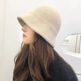 thumbnail image 4 of HAJWOH Women's Winter Knitted Bucket Hat Fashion Basin Cap Comfortable Warm Fisherman Hat for Outdoor Daily Wear, 4 of 5