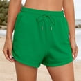 thumbnail image 2 of Audhol Women Shorts, Womens Sweat Shorts with Pockets Cotton 2024 Trendy Shorts Drawstring Summer Workout Running Casual Shorts Women Lounge Shorts Green L, 2 of 6