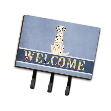 Carolines Treasures BB5678TH68 Dalmatian Welcome Leash or Key Holder Triple multicolor