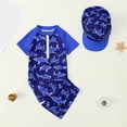 thumbnail image 2 of Gubotare Boys Swim Set Rash Guard Kids Baby Boy Girl Swim Cover Up Toddler Swim Trunks and Short Sleeve Coverup Beach Bathing Suit Swimwear 6 12 Months (Blue,6-12 Months), 2 of 4
