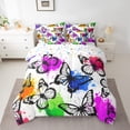 thumbnail image 2 of Erosebridal Butterfly Bed in a Bag Full size, Watercolor Print Bed Set, Teens, 2 of 5