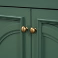 thumbnail image 3 of Isolde Modern Bathroom Vanity with Ceramic Sink, Drawer, Shelves, Cabinet, Rubberwood, MDF, Green, 3 of 20