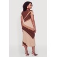 thumbnail image 3 of Women's Plus Size Color Blocked Side Slit Midi Sweater Dress, 3 of 3