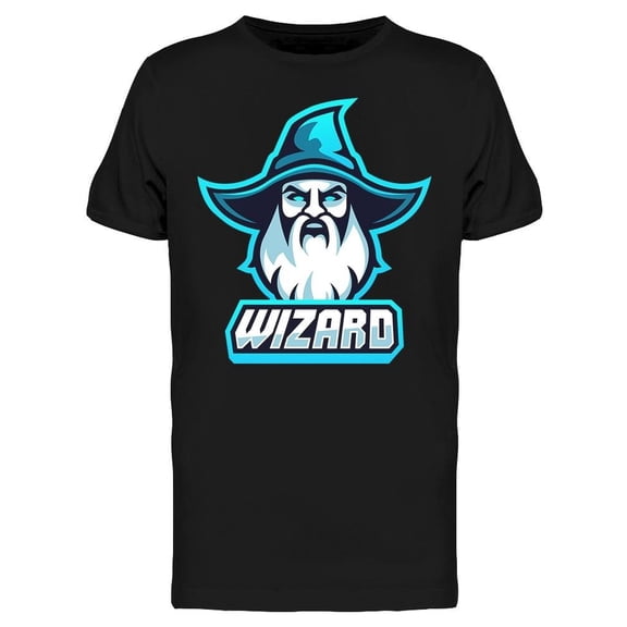 Wizard Warlock Blue Icon Gamer Tee Men's -Image by Shutterstock