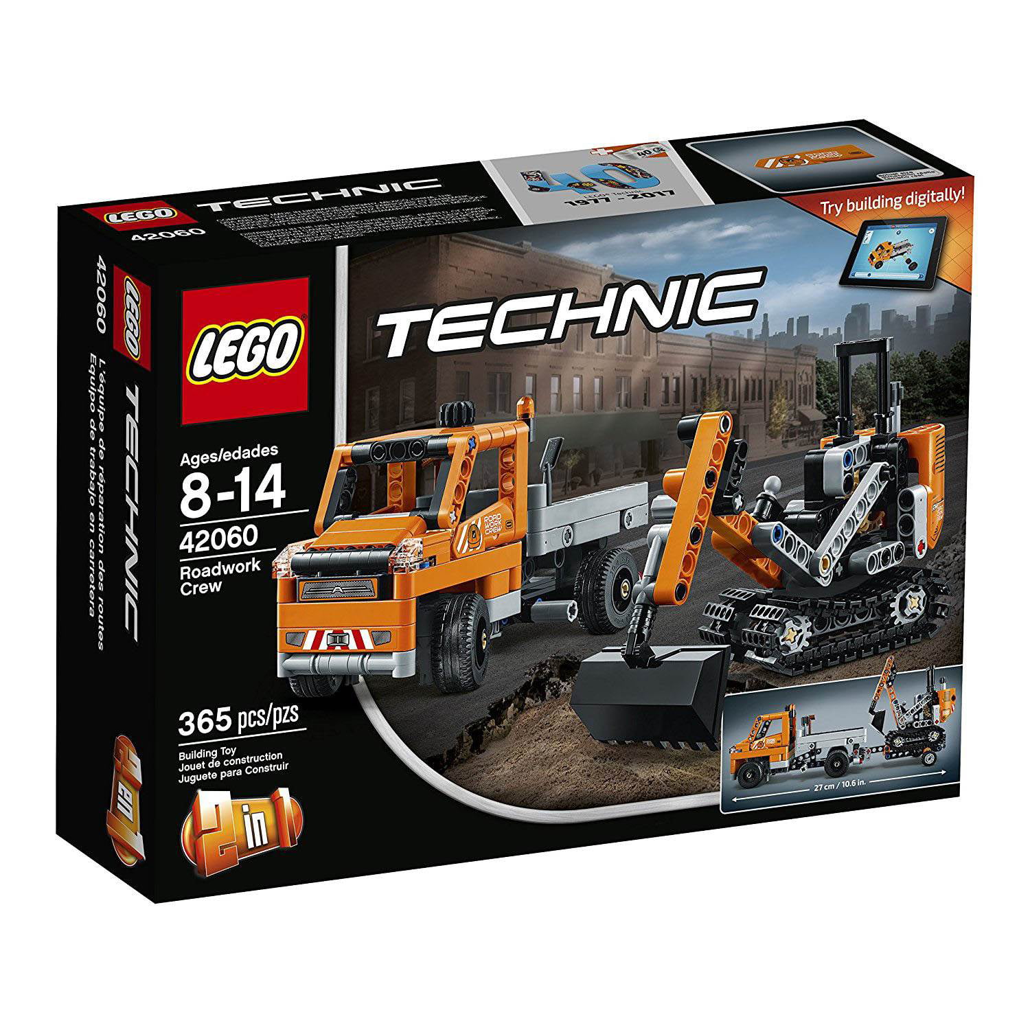 en kop illoyalitet røg LEGO 42060 Technic Roadwork Construction Crew Truck & Vehicle Building  Block Set - Walmart.com