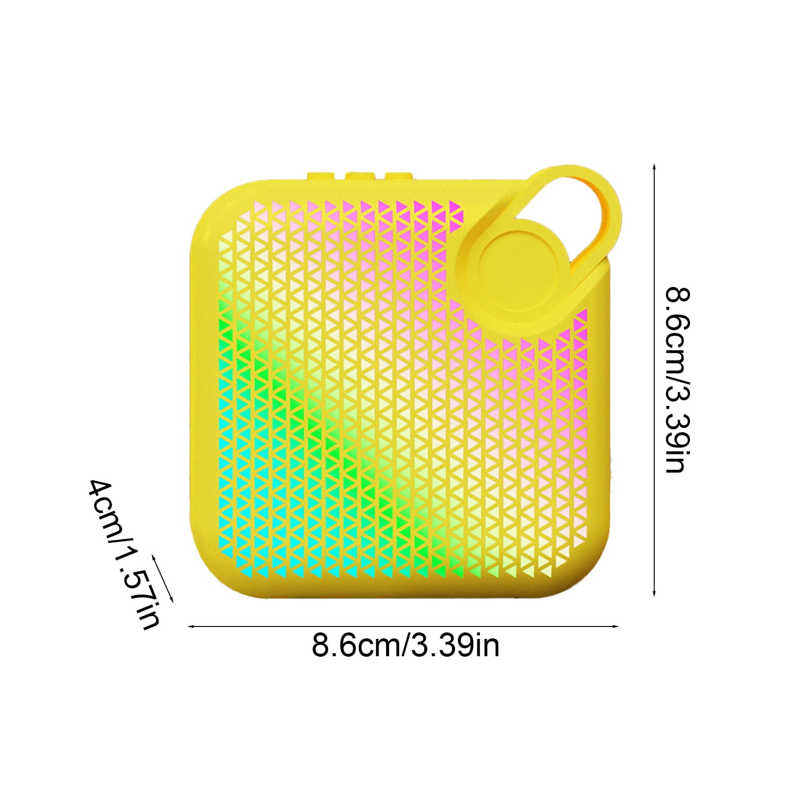 LACKUST RGB Bluetooth Speaker 5.3, Low Latency Wireless Desktop Speaker with Colorful Lights, Room-Filling Sound, Yellow Portable Gaming Movie Speaker