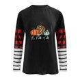 thumbnail image 4 of Hauts pour Femmes Décontractés et Habillés 2023 Imprimé d'Halloween Tricolore Patchwork Manches Col Rond T-Shirt Hauts Costumes d'Halloween pour Femmes en Liquidation, 4 of 8