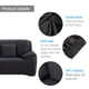 thumbnail image 3 of WINOMO - Funda elástica para sillón, sofá de dos plazas, protector de muebles y 2 fundas de almohada (negro), 3 of 6
