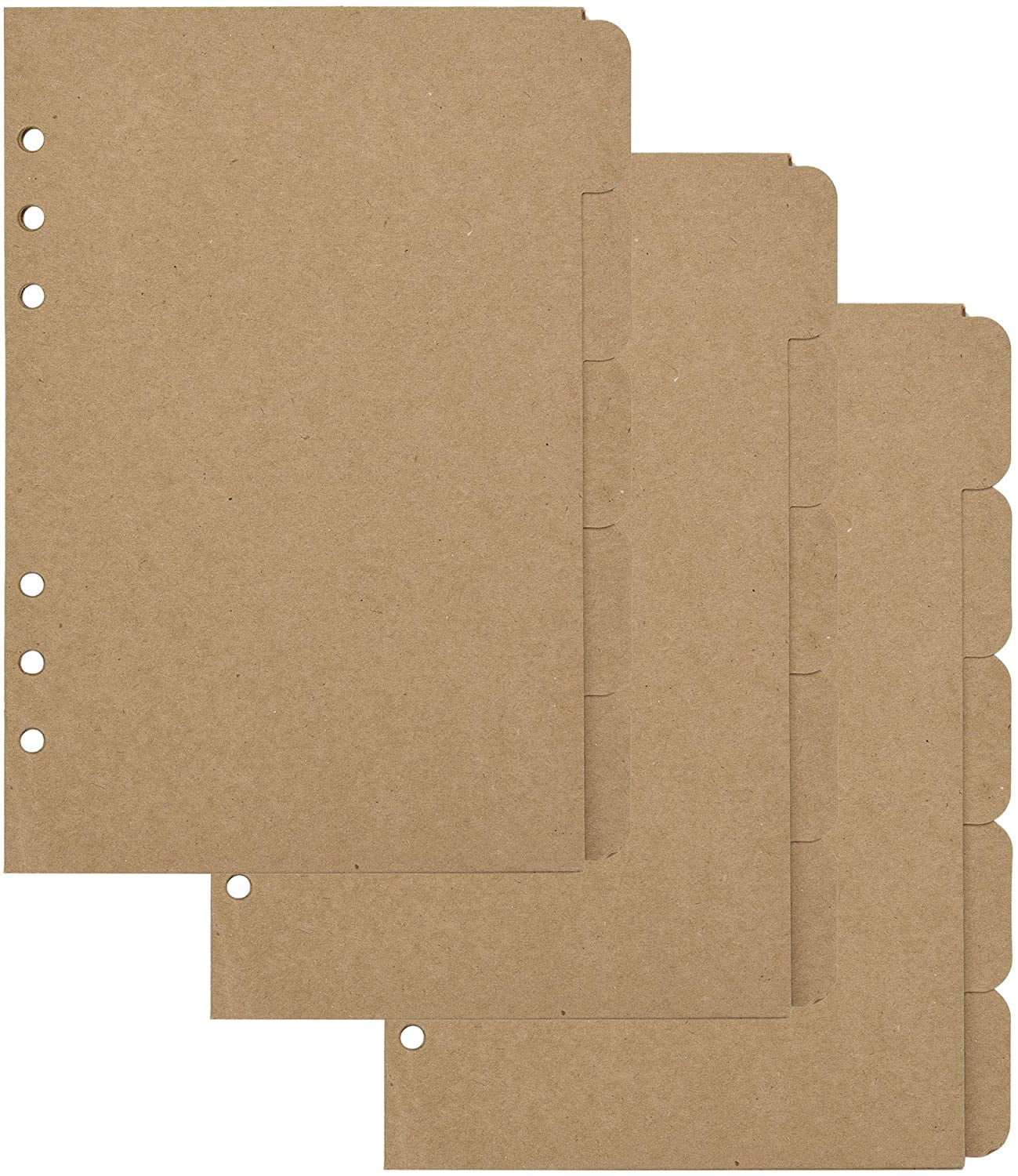 15 Sheets Letter Size Kraft Paper Dividers Kraft Binder Index Dividers