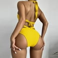 thumbnail image 4 of Trajes de baño para mujer, 2 piezas, estampado tropical hawaiano, camisola, sujetador y volantes, conjuntos de baño, ropa de playa OAVQHLG3B Store  lin121212, 4 of 4