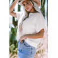 thumbnail image 4 of FOLUNSI Elegant Knit Tee - Eyelet Chic, Daily Casual Essential, 4 of 8