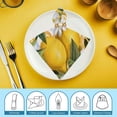 thumbnail image 6 of PHYHOO Lemon and Fruit Cloth Napkins White Flowers Watercolor Pattern in Sicilian Style Golden Monograms Polyester Kitchen Dinner Napkins for Holiday Festive Wedding Decor 2 PCS, 6 of 7