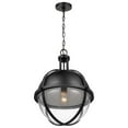 thumbnail image 3 of Lincoln Large Pendant E26 Base 60w Matte Black Finish Clear Seeded Glass, 3 of 6