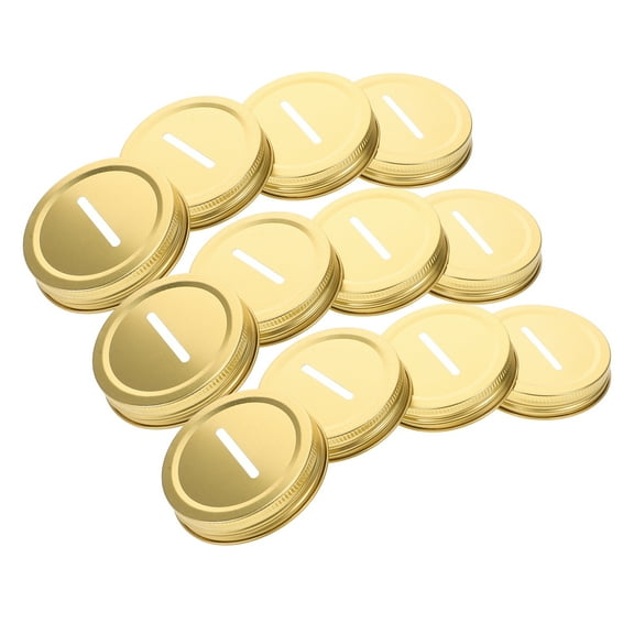 12 Pcs Piggy Bank Lid Mason Can Lid Change Storage Jar Lids Sealing Canning Covers Saving Pot Slot Lid