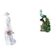 thumbnail image 1 of Figura de de niña, estatua de pavo real, colección de esculturas de animales, elegante adorno nórdico moderno para mesa, estante, dormitorio, 1 of 8
