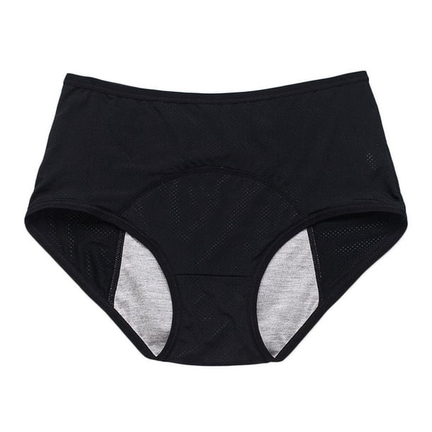 Leovqn Period Pants for Women Lace Trim Menstrual Underwear Heavy Flow Period  Knickers Leakproof Postpartum Briefs L Black/Mint Green/Nude