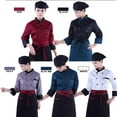 thumbnail image 2 of Baohd Chef Jacket Uniform Short Sleeve Hotel Kitchen Apparel Cook Coat Blue XL, 2 of 6