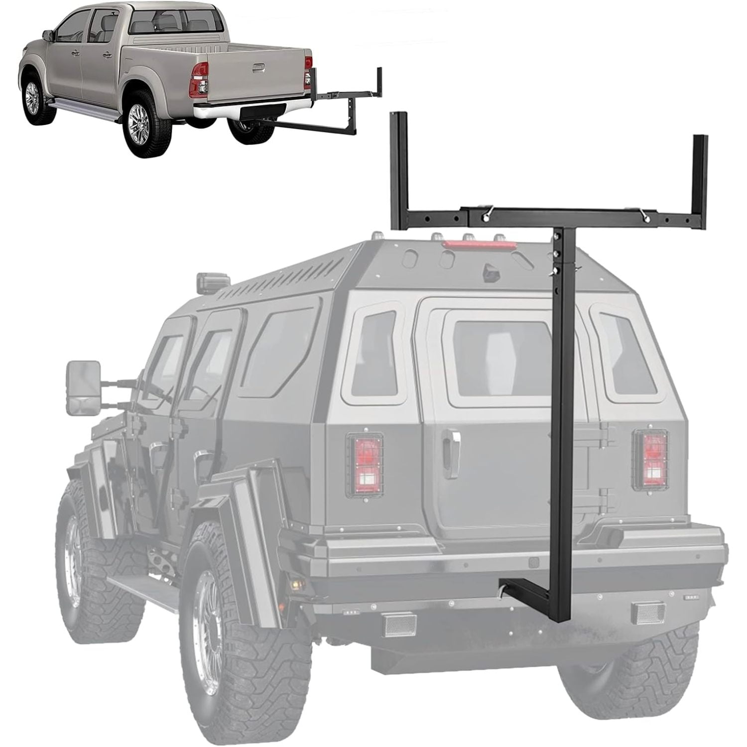YhbSmt 2'' Truck Hitch Extender Rack, Hitch Mount Truck Bed Extender