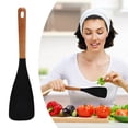 thumbnail image 3 of 1/2PCS Silicone Ash Spoon, Multifunction Spatula Cooking Spoon, HeatResistant Rubber Silicone Spatula Spoon with Wooden Handle, for Cooking, Serving, Stirring, Scooping, Scraping, 3 of 10
