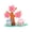 B, variant on 3D Stackable Sticker Set - 5 Cute Themes DIY Craft, Raised Embossed Paper Resin Decals for Scrapbook, Build 3D Scenes 3.1 x 3.1 Inch