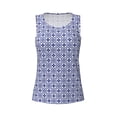 thumbnail image 4 of Lsque Blue And White Porcelain Chinaware Printed Workout Tank Tops for Women, Athletic Sports Tank Tops, Compression Sleeveless Dry Fit Shirts,Sleeveless Yoga Shirt-X-Large, 4 of 9