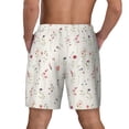 thumbnail image 2 of Lsque Mens Swim Trunks Wildflower Watercolor Pattern - Bathing Suit Compression Liner - Beach Swim Shorts Swimwear - (S-3XL) - Stretch Quick Dry -X-Large, 2 of 9