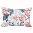 thumbnail image 7 of Outdoor Pillow Covers Throws Ocean Sea Turtle Starfish Coral,Waterproof Pillow Cases Pack of 2 Summer Watercolor Marine Life,Durable Cushion Cover Pillowcase for Patio Balcony Couch Garden, 7 of 7