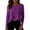 Purple, variant on BUIGTTKLOP Workout Tops for Women Long Sleeve Athletic Shirts Crewneck Cropped Yoga Tops Loose Fitted