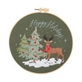 thumbnail image 4 of simhoa Christmas Embroidery Kit Decorative DIY Xmas Home Decor Cute Hand Embroidery Elk, 4 of 8