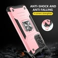thumbnail image 7 of FIEWESEY for Samsung Galaxy A73 5G Phone Case Military Grade Drop Rugged Cover Anti-Scratch Protective 360° Rotate Kickstand Sturdy Shockproof Phone Cover for Samsung Galaxy A73 5G(Rose Gold), 7 of 7