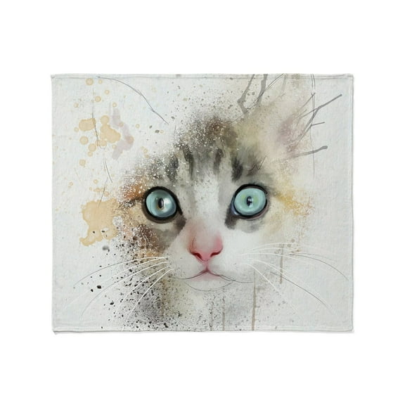 CafePress - Kitten Painting Throw Blanket - Soft Fleece Throw Blanket, 50"x60" for All Ages