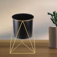 thumbnail image 2 of thinsony Metal Flower Pot Succulent Pot Plant Stand Rack Nordic Style Black L, 2 of 9