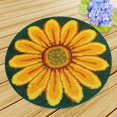 thumbnail image 2 of yuksok DIY Yellow Flower Latch Hook Rug 19.6'' DIY Craft Needle Embroidery, 2 of 8