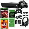 Xbox One X 1TB NBA 2K20 and Madden 20 and GameFitz 10 in 1 Accessories Pack