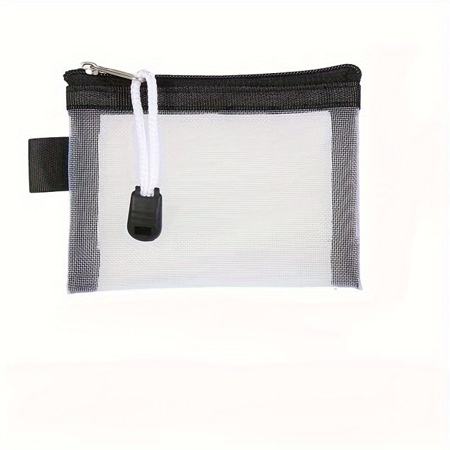 CHUANK Mini Mesh Coin Purse Zipper Portable Clutch Wallet Versatile Simple Storage Bag for Boys Girls Small Card Bag