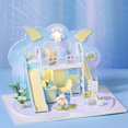 thumbnail image 2 of 3D Miniature Dollhouse Kit DIY Luminous Wooden Craft House Kit Mini House Model, 2 of 10